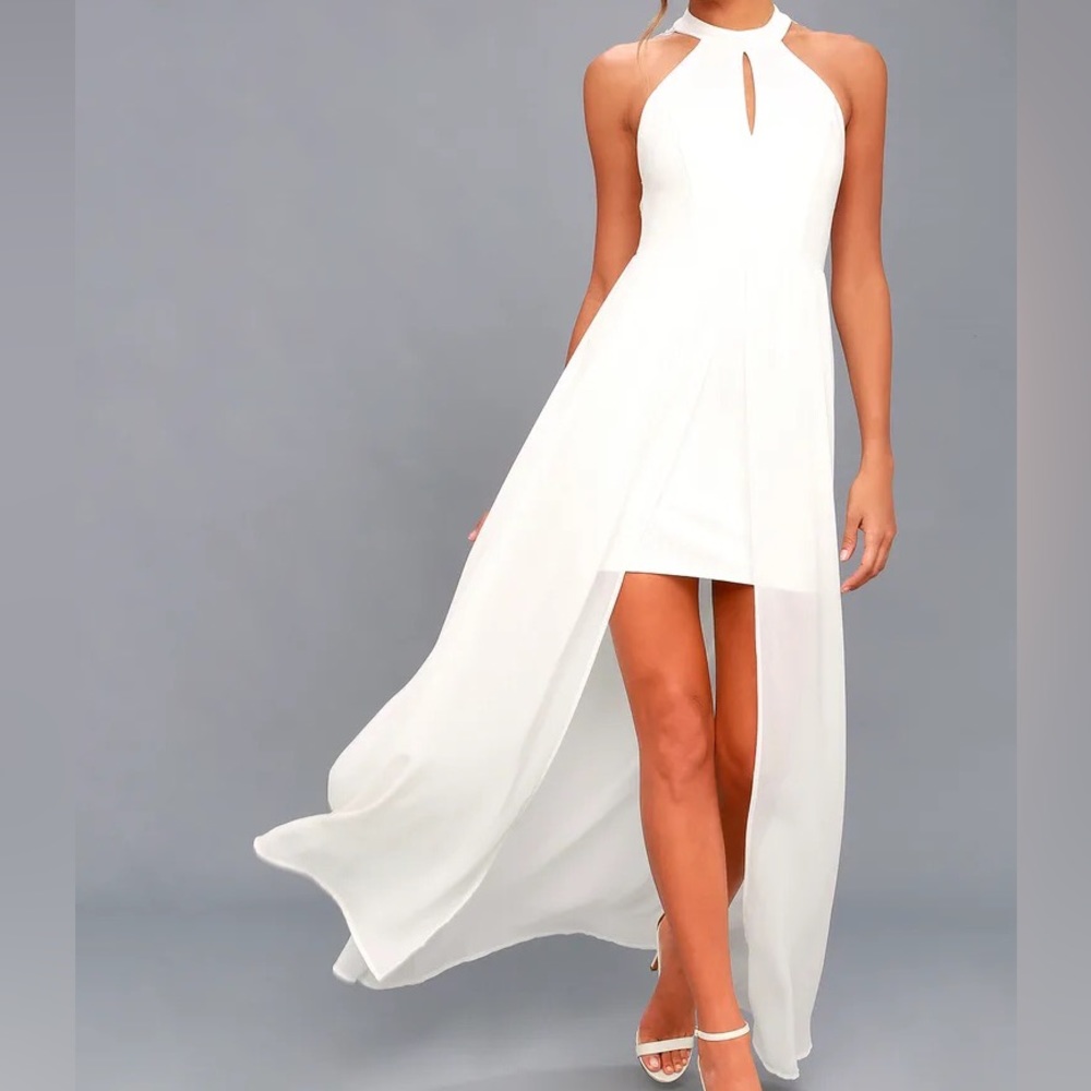 My Beloved White Lace Maxi Dress Lulus